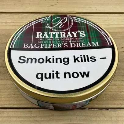 50g tin of Rattrays Bagpipers Dream pipe tobacco